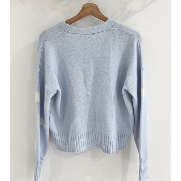 Bisou Bisou Women’s Cloud Light Blue Cropped Cardigan size small - Picture 3 of 5